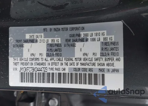 2019 Mazda Cx-3 Touring из США, поврежденный, VIN JM1DKFC78K0444723